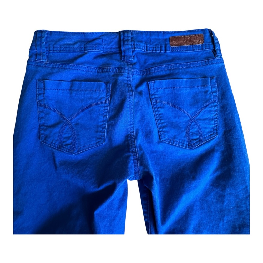 👖 Calvin Klein Royal Blue Skinny Crop Denim Jeans Womens Size 26/2 - Picture 7 of 16